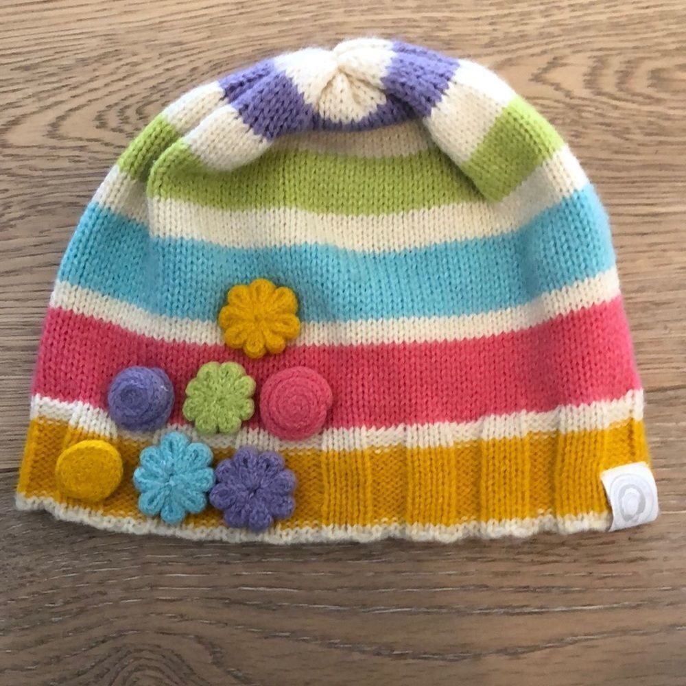 Little Mismatched Colorful Embroidered Beanie